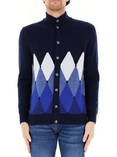 Ballantyne Button Knitted Cardigan In Black