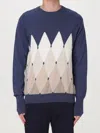 Ballantyne Diamond Inlaid Sweater In Blue