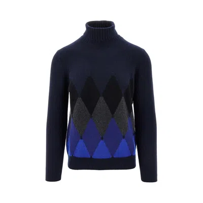 BALLANTYNE DIAMOND-SHAPED CASHMERE TURTLENECK SWEATER
