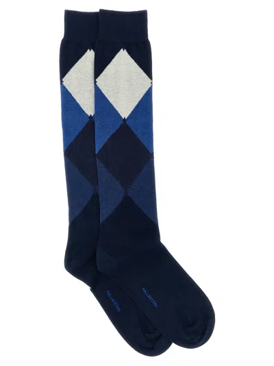 Ballantyne Diamond-shaped Socks Blue