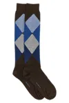 Ballantyne Diamond-shaped Socks In Brown