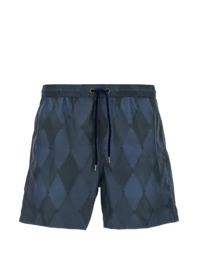 BALLANTYNE DIAMOND-PATTERN SWIM SHORTS