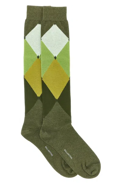 Ballantyne Diamond-shaped Socks In Green