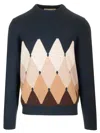 Ballantyne Argyle-intarsia Jumper In Blue