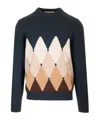 Ballantyne Argyle-intarsia Jumper In Blue