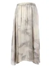 Ballantyne Flowing White Viscose Skirt With Classic Silhouette In Neutral