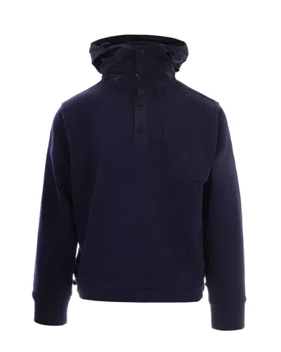 Ballantyne Logo-embroidered Button-up Hoodie In Blue