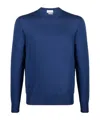 Ballantyne Fine-knit Crew-neck Jumper In Blue