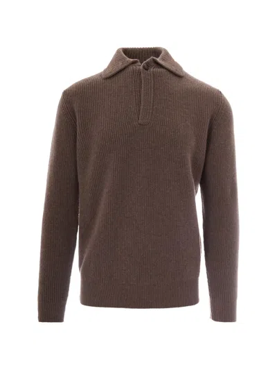 Ballantyne Maglione Polo Marrone In Brown