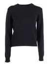 Ballantyne Fitted Wool Pullover With Classic Round Neckline In Multi