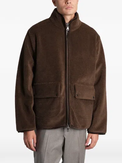 Ballantyne Flap-pocket Fleece-textured Jacket In Brown