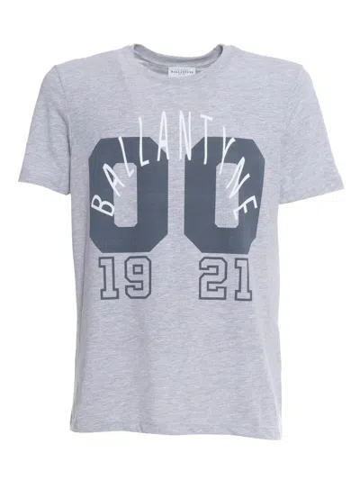 Ballantyne Flower Varsity T-shirt In Grigio
