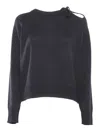 Ballantyne R Neck Pullover In Black