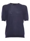 Ballantyne Blue Knit T-shirt In Blue