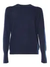 Ballantyne R Neck Pullover In Blue