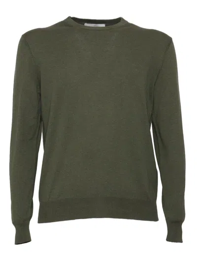 Ballantyne R Neck Pullover In Green