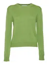 Ballantyne R Neck Pullover In Green