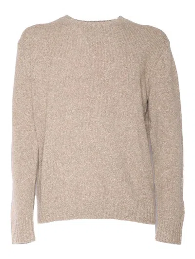Ballantyne Classic Round Neck Wool-silk Blend Pullover In Neutral