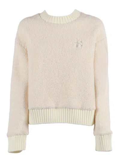 Ballantyne Embroidered Crew-neck Sweater In Neutral
