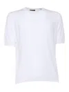Ballantyne Knit Crew Neck T-shirt In White