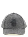Ballantyne Wool Blend Monogram Patch Baseball Cap In Gray