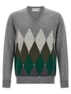 Ballantyne Argyle Pattern Sweater Sweaters And Cardigans Gray In Gray