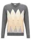 Ballantyne Argyle Sweaters And Cardigans In Grey