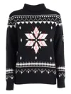 Ballantyne High-neck Wool Blend Pullover With Fitted Silhouette In Black