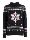 Ballantyne High-neck Wool Blend Pullover With Fitted Silhouette In Black