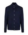 Ballantyne High-neck Wool Cardigan In Black