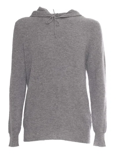 Ballantyne Hodded Pullover In Grey