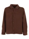 Ballantyne Teddy-cloth Button-fastening Jacket In Brown