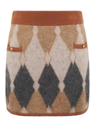 Ballantyne Jersey Skirt In Multi