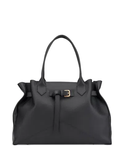Ballantyne Kate 990 Buckle Leather Tote Bag In Black