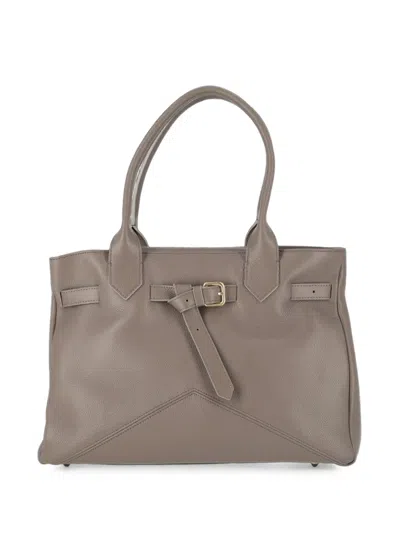 Ballantyne Kate 993 Buckle-detail Leather Tote Bag In Brown