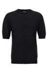 Ballantyne Black R Neck Sweater In Black