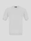 Ballantyne Knit Crew Neck T-shirt In White