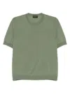 Ballantyne R Neck T-shirt Slim Fit Cotone Verde Chiaro In Green