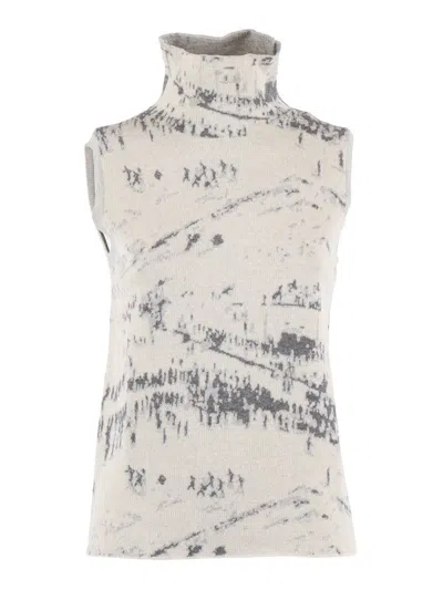 Ballantyne Knitted Vest In White