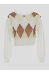 Ballantyne Round Neck Pullover With Open Back In 98172
