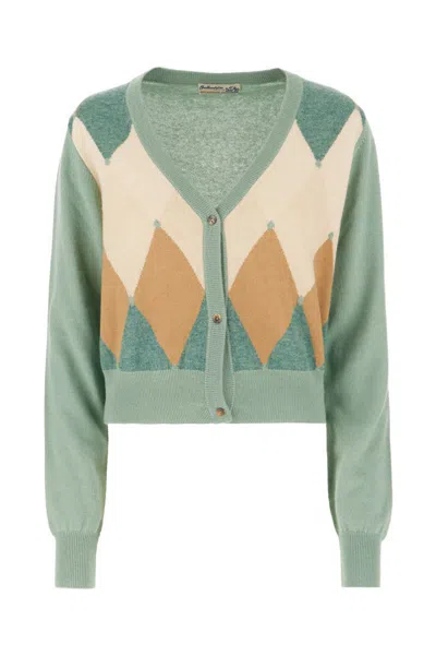 Ballantyne Knitwear In Green Camel Beige