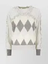 Ballantyne Knitwear With Argyle Pattern And Ruffle In Multi
