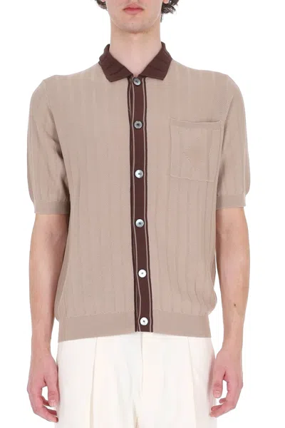 Ballantyne Lightweight Mini Polo For Men In Neutral