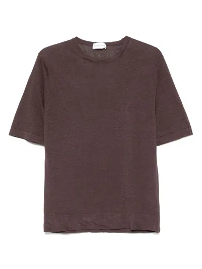 Ballantyne Linen T-shirt In Brown