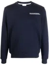 Ballantyne Logo-print Cotton Jumper In Blau