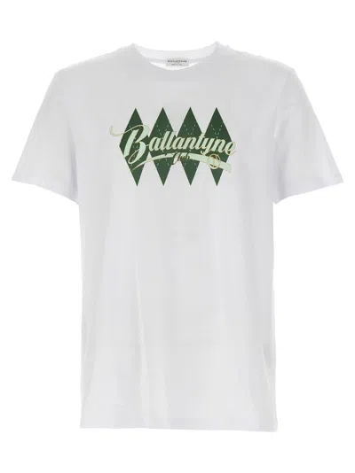 Ballantyne Logo Print T-shirt In White