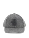 Ballantyne Wool Blend Monogram Patch Baseball Cap In 그레이