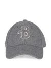 Ballantyne Baseball Cap With Monogram Patch In Gray