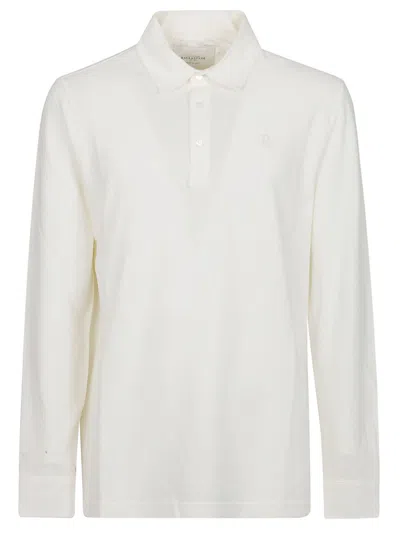 Ballantyne Long Sleeve Polo Shirt In White