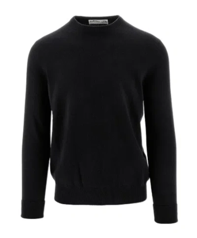 Ballantyne Long-sleeved Cashmere Jumper In Black